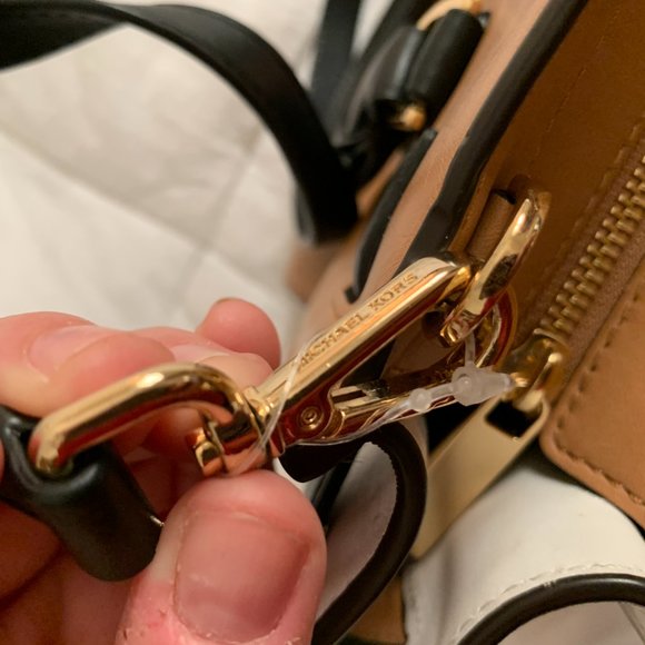 Michael Kors Hamilton Top Zip Color Block Leather Tote Bag With Gold -MSRP: $368 - Picture 6 of 7